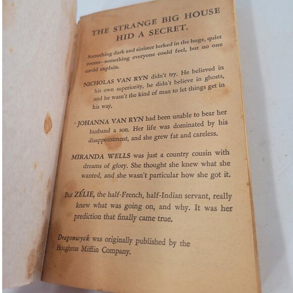 Dragonwyck Anya Seton 1959 Cardinal Vintage Gothic Romance Paperback‎ Novel Rare - Picture 6 of 10